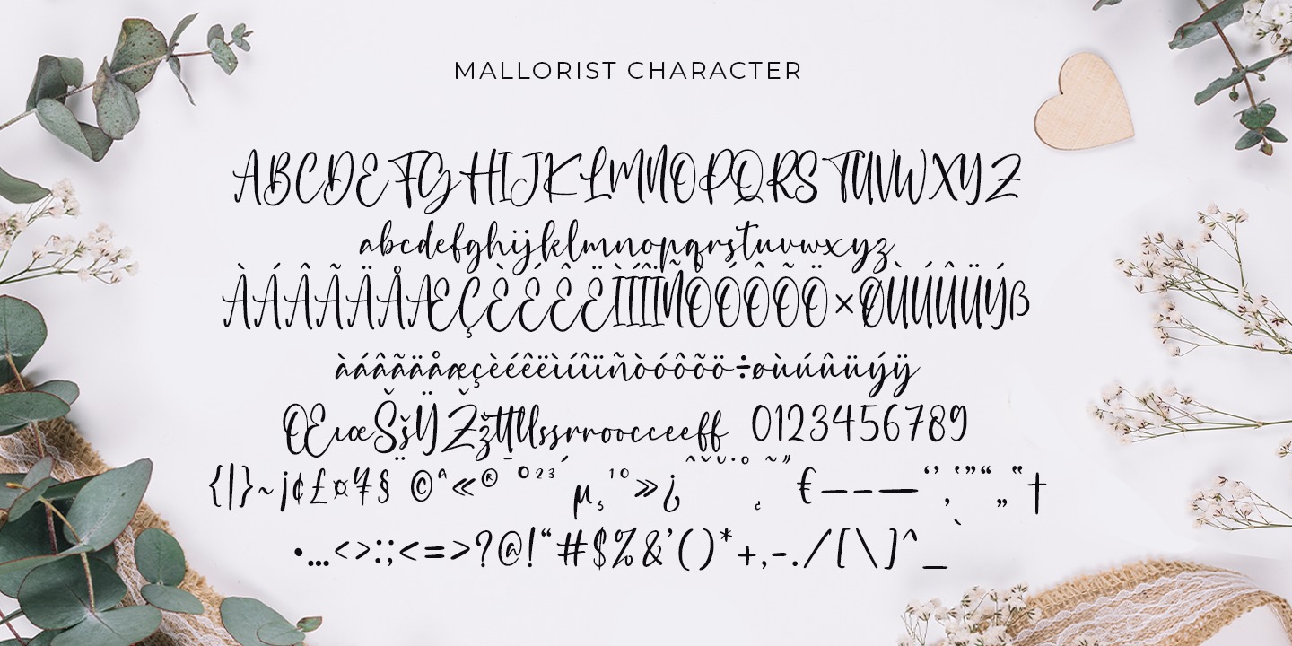 Beispiel einer Mallorist-Schriftart #3